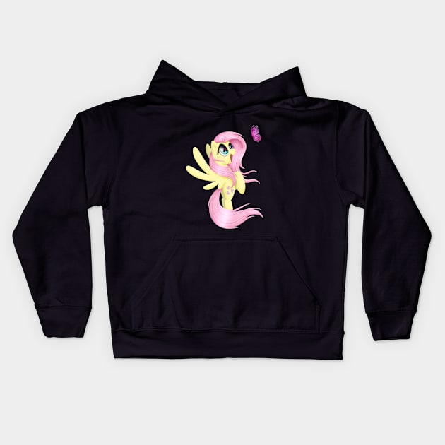 Fluttershy Kids Hoodie by WaveCipher